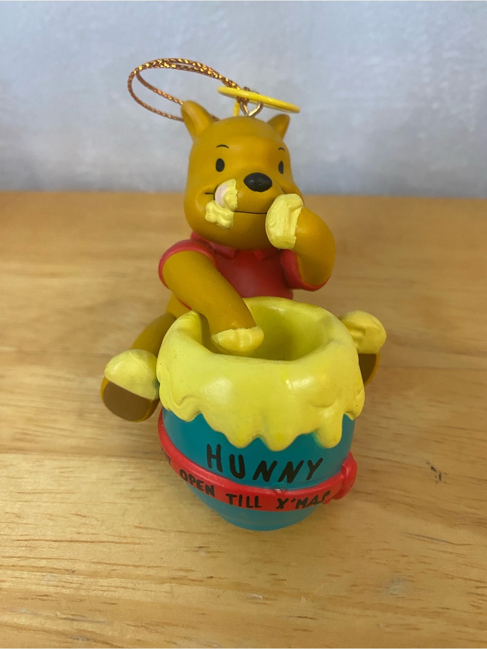 Vintage 90s Grolier Disney Christmas Magic Angel Winnie the Pooh Ornament w/ Box